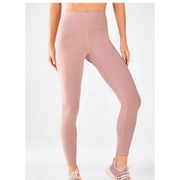 Fabletics High-Waisted Heathered 7/8 in Rosebloom Heather - Medium - Picture 1 of 6